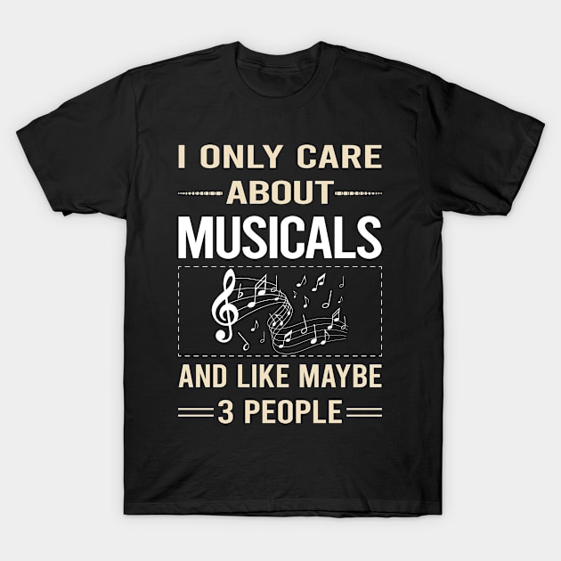 Funny 3 People Musicals T-Shirt by symptomovertake